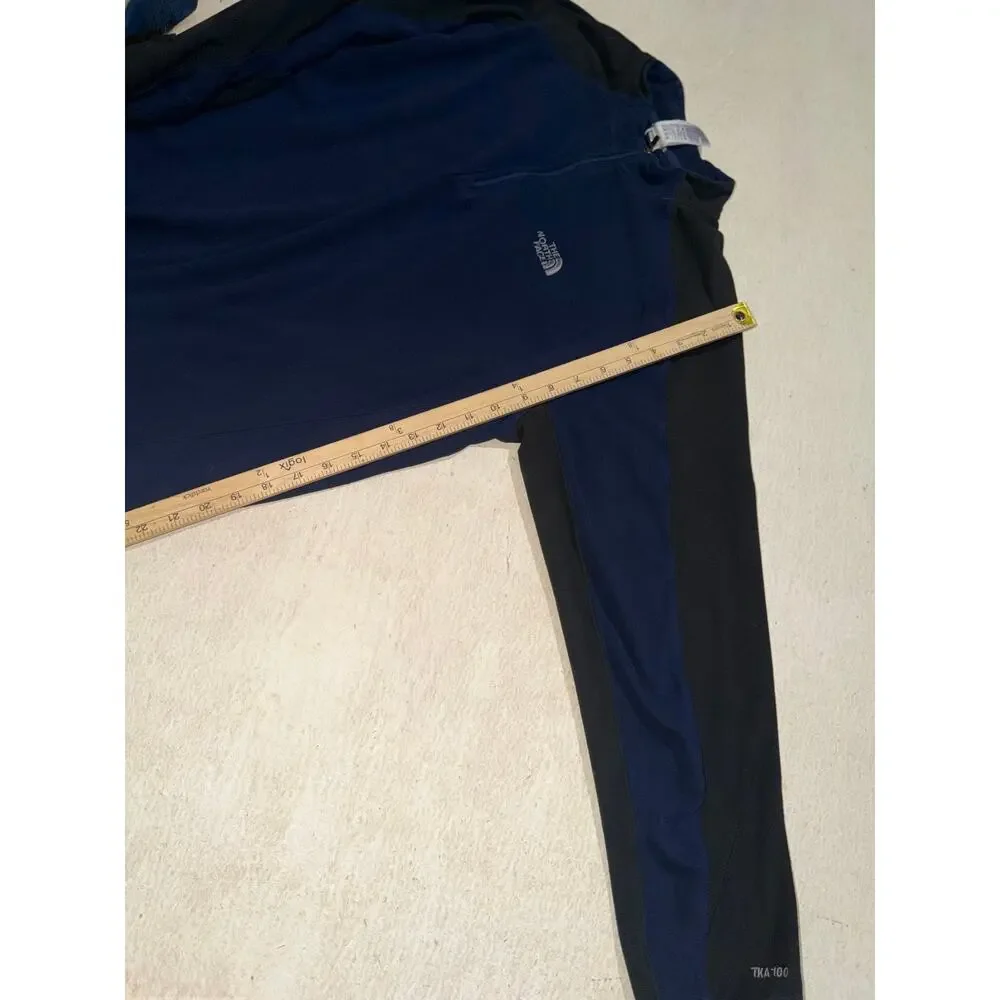 The north face men’s blue & black fleece pullover